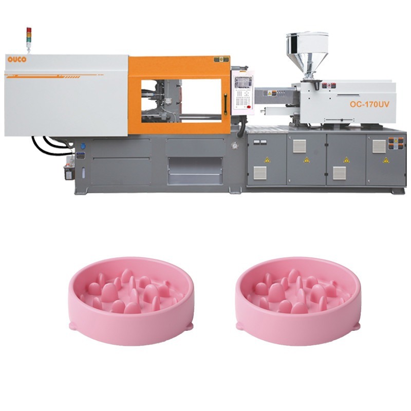 OUCO 170T High Accuracy Hydraulic Servo Smooth Edged Plastic Pet Feeding Bowl Injection Molding Machine